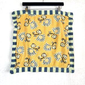 WEST ELM Toulon Stripe Floral Boho Whimsical Cotton 20.5" x 22" Pillow Cover